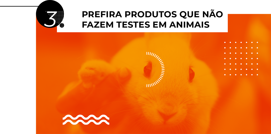 Prefira produtos que não fazem testes em animais